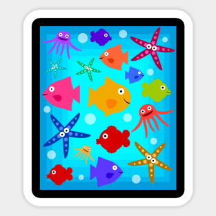 Colorful fish Sticker